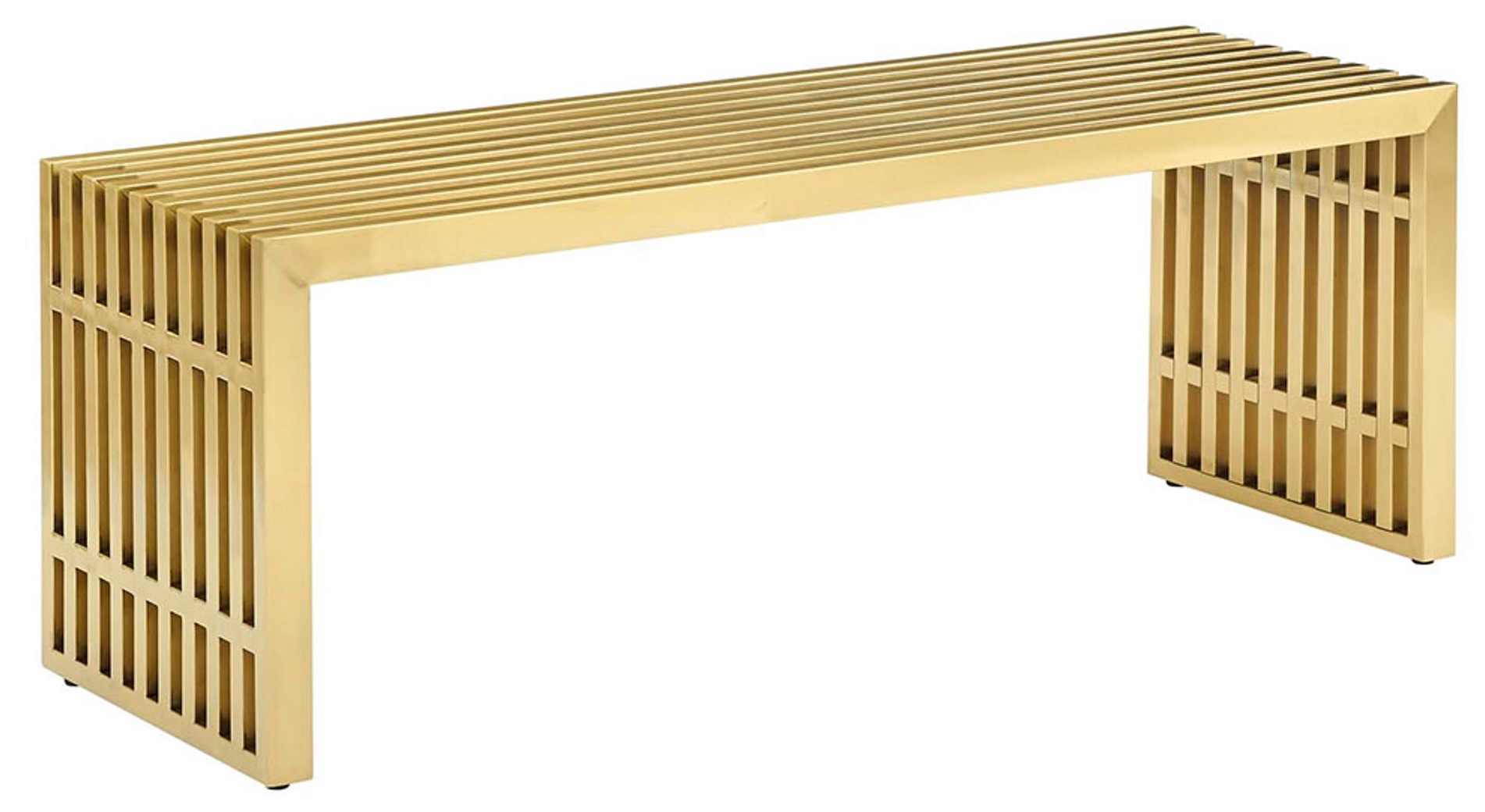 Galvano Dining Bench in Gold