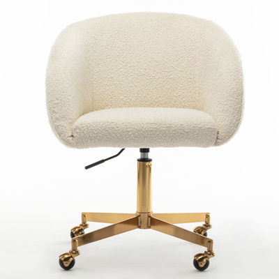  Sylvester Boucle Swivel Rolling Task Chair